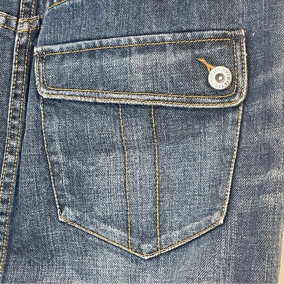 Vintage 1990s Tommy Hilfiger Flag Label Blue Denim Skirt 6 - Picture 4 of 6